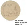 3Millions Pre Marked Kamdhenu Cow with Calf Design Round MDF Wooden Boards Base Laser Cutout for Art & Craft Painting Work Best Home Decor & Festival Decoration, 2 image