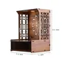 Rylan Mandir for Home Temple for Hoe Pooja Mandir for Home Beautiful Wooden Temple for Home Pooja Stand for Home and Office with LED Spot Light Temple- (A2), 6 image