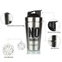Fitastic Stainless Steel Shaker Bottle with Steel Mixing Ball-Fitastic Bottle (Set of 1), 3 image