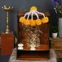 Rylan Mandir for Home Temple for Hoe Pooja Mandir for Home Beautiful Wooden Temple for Home Pooja Stand for Home and Office with LED Spot Light Temple- (A2), 3 image