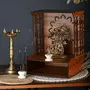 Rylan Mandir for Home Temple for Hoe Pooja Mandir for Home Beautiful Wooden Temple for Home Pooja Stand for Home and Office with LED Spot Light Temple- (A2), 4 image