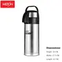 Milton Beverage Dispenser 3500 Stainless Steel for Serving Tea Coffee 3580 ml (125 oz) Airpot Double Vacuum Insulated 24 Hrs Heat & Cold Retention 18/8 Steel Easy Travel with Handle Silver, 3 image