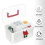 Milton Medical Box, First Aid Empty Medicine Storage Box | Organizer | Attached Handle | Family Emergency Kit | Detachable Tray | Easily Accessible with a Transparent Lockable Lid | White, 2 image