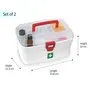 Milton Medical Box, First Aid Empty Medicine Storage Box | Organizer | Attached Handle | Family Emergency Kit | Detachable Tray | Easily Accessible with a Transparent Lockable Lid | White, 6 image