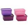 Tupperware Keep Tab Plastic Container Set 500Ml Set Of 4 Multicolour, 3 image