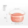 Milton Crave 1500 Insulated Inner Stainless Steel Casserole 1380 ml Peach | PU Insulated | BPA Free | Odour Proof | Food Grade | Easy to Carry | Easy to Store Ideal for Chapatti Roti Curd Maker, 2 image