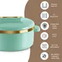 MILTON Curve 2500 Inner Stainless Steel Casserole 2.15 litres Light Green | BPA Free | Food Grade | Easy to Carry | Easy to Store | Chapati | Roti | Curd Maker, 3 image