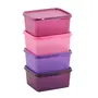 Tupperware Keep Tab Plastic Container Set 500Ml Set Of 4 Multicolour, 2 image