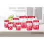 MILTON Vitro Plastic Pet Storage Jar and Container Set of 24 (6 pcs x 270 ml Each 6 pcs x 665 ml Each 6 pcs x 1.24 Ltrs Each 6 pcs x 1.85 Ltrs Each) Red Wine | Food Grade | Air Tight | BPA Free, 7 image