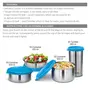 MILTON Delicious Combo Steel Insulated Tiffin, Set of 4, Grey, 6 image