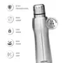 MILTON Elate 750 Stainless Steel Water Bottle 635 ml Silver | Leak Proof | Office Bottle | Gym Bottle | Home | Kitchen | Hiking | Treking Bottle | Travel Bottle (Pack of 1), 2 image