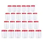 MILTON Vitro Plastic Pet Storage Jar and Container Set of 24 (6 pcs x 270 ml Each 6 pcs x 665 ml Each 6 pcs x 1.24 Ltrs Each 6 pcs x 1.85 Ltrs Each) Red Wine | Food Grade | Air Tight | BPA Free, 6 image