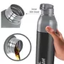 Milton Steel Convey 600 Insulated Inner Stainless Steel Water Bottle 520 ml Black | Leak Proof | BPA Free | Hot or Cold for Hours | Office | Gym | Hiking | Treking | Travel Bottle, 3 image