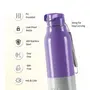 Milton Steel Sprint 900 Insulated Inner Stainless Steel Water Bottle 630 ml Purple | Hot or Cold | Easy Grip | Leak Proof | School | Office | Gym | Hiking | Treking | Travel Bottle, 2 image