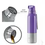 Milton Steel Sprint 900 Insulated Inner Stainless Steel Water Bottle 630 ml Purple | Hot or Cold | Easy Grip | Leak Proof | School | Office | Gym | Hiking | Treking | Travel Bottle, 3 image