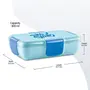 MILTON Snap Lock Insulated Inner Stainless Steel Tiffin Box 800 ml with Inner Stainless Steel Container 175 ml and Spoon Blue | Food Grade | Easy to Carry | Easy to Clean, 7 image