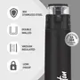 Milton Atlantis 600 Thermosteel Insulated Water Bottle 500 ml Black | Hot and Cold | Leak Proof | Office Bottle | Sports | Home | Kitchen | Hiking | Treking | Travel | Easy to Carry | Rust Proof, 3 image