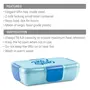 MILTON Snap Lock Insulated Inner Stainless Steel Tiffin Box 800 ml with Inner Stainless Steel Container 175 ml and Spoon Blue | Food Grade | Easy to Carry | Easy to Clean, 6 image