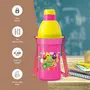 MILTON Kool Joy 400 Plastic Insulated Water Bottle With Straw For Kids400 MlPink|School Bottle|Picnic Bottle|Sipper Bottle|Leak Proof|Bpa Free|Food Grade(Pack Of 1)400 Milliliter, 2 image