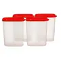 Tupperware Modular Mates Oval Plastic Container 4 Set, 2.3 Litres, 4-Pieces, Multicolor, 3 image