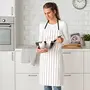 IKEA Ikea Hildegun 00484045 Cooking Apron White with Red and Blue Stripes 100 Cotton White, RedBlue Lines 33 inch, 2 image