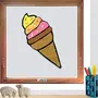 Imagimake Fleximos Ice Cream Peel & Stick Window Sticker  DIY Dotz Air Dry Clay Art Set  for Girls and Boys 3 Years+ (Ice Cream), 6 image