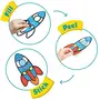 Imagimake Fleximos Rocket Peel & Stick Window Sticker  DIY Dotz Air Dry Clay Art Set  for Girls and Boys 3 Years+ (Rocket), 4 image