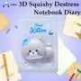 FunBlast Diary for Kids, 3D Squishy Destress Notebook Diary, Diary Notepad, Fancy Diary for Kids, Diary for Kids/Adult Stylish- 100+ Pages (Pack of 1 Pcs, Multicolor) (Kitten), 4 image