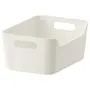 Ikea Rectangular Variera Box (White 24x17 cm 9 1/2x6 3/4 Inch) Plastic