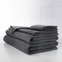 IKEA Highly Absorbent and Soft Cotton One Side with Soft Terry and One with A Nice Waffle Structure Bath Towel Pack of 1 Pc 70X140 cm (Black), 4 image