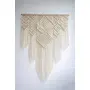 The Decor Hub Extra Large Macrame Cotton Rope Handmade Wall Hanging Tapestry Abstract Beige