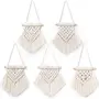 The Decor Hub 5 Pieces Mini Macrame Wall Hanging Decor Handmade Woven Tapestry Tassel Wall Hanging Ornaments Boho Wall Hanging Macrame For Apartment Room Home Office Decoration