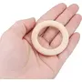 Craft House Round Wooden Rings Natural Smooth Unfinished Wood Circles For Art Compatible For Macrame/Crafts & Diy/Pendant Jewelry Making/Plant & Wall Hanging & Crafts Project (2.5 Inches/Set Of 10 Rings), 2 image