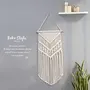 The Decor Hub Woven Boho Tapestry Macrame Wall Hanging (Ivory 14 Inch Width X 33 Inch Length), 3 image