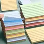 The Magic Makers Ruled Sticky Notes 400 Sheets Cube (4 Colors X 100 Sheets Each) Self Adhesive For Reminders Notes School Study Office Organizing Memo Meetings 7.6 Cm X 7.6 Cm