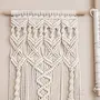 The Decor Hub Macrame Boho Wall Hanging Nordic Woven Wall Decor Tapestry Hippie Beautiful Handmade Geometric Art For Apartment House Living Room Home Decoration (Ivory), 3 image