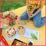 The Magic Makers Picnic Mat Waterproof Blanket Extra Large (100 X 150 Cm) Checkered Picnic Blankets Beach Outdoor Camping On Grass Travel Sandproof Foldable Portable (Yellow & White)