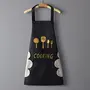 The Magic Makers Kitchen Apron With Front Pocket And Side Coral Velvet For Wiping Hands Towel Pvc Waterproof Unique Design Cooking Fits Men/Women Home Restaurant Black, 5 image