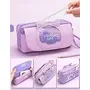 The Magic Makers 1Pc Pencil Case Large Capacity Stationery Bag Side Pockets Pouch With Zipper Closure Portable Makeup Case Cute For Students Girls Adults Office (Cat Purple), 5 image