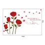 The Magic Makers Romantic Rose Flowers' Wall Sticker (Pvc Vinyl 50 Cm X 70 Cm Multicolour), 6 image