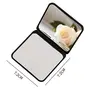 The Magic Makers Foldable Makeup Mirror Glass Pocket Mirror For Women Men Firls Vanity Mirror Portable Compact Size Mirror For Handbag Purse Black (Square Framed Tabletop Mount), 6 image