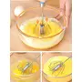 The Magic Makers Hand Mixer Whisker For Kitchen Hand Blender Stainless Steel Semi-Automatic Manual Hand Whisk Egg Beater Kitchen Baking Tool Ingredients Whipping Cream Mixer, 4 image