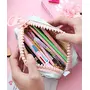 The Magic Makers 1Pc Pencil Case Large Capacity Pencil Pouch Bag Pu For Boys & Girls Students With Large Zipper Closure Portable Stationery Bag Organizer, 6 image