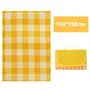 The Magic Makers Picnic Mat Waterproof Blanket Extra Large (100 X 150 Cm) Checkered Picnic Blankets Beach Outdoor Camping On Grass Travel Sandproof Foldable Portable (Yellow & White), 7 image