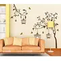 The Magic Makers Tree With Birds And Cages' Wall Sticker (Pvc Vinyl 30 Cm X 90 Cm Brown), 3 image