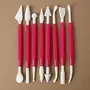 The Magic Makers Molding Tools Set Of 8 Pieces Cake Decorating Kit And Modelling Tools Plastic Tool Kit Crafts Plastic Carving Modelling Tools (Multi-Colour), 3 image