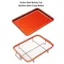 The Magic Makers Non-Stick Tray For Microwave/Overcopper Crisperoven Mesh Baking Tray Chips Crisping Basket Dishes Durable Titanium Construction Designed To Create Crispy Without Excess Oil Or Butter, 5 image