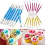 The Magic Makers Molding Tools Set Of 8 Pieces Cake Decorating Kit And Modelling Tools Plastic Tool Kit Crafts Plastic Carving Modelling Tools (Multi-Colour), 4 image