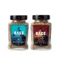 Rage Coffee Combo Pack of 2 Flavoured Instant Ground Coffee - 50 gms each of Irish Hazelnut & Dark Chocolate Glass Bottle
