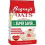 Bagrry's White Oats 1.5kg Pouch| Natural Whole Grain | High Soluble Fibre | Protein Goodness | Helps Manage Weight & Reducing Cholesterol | Breakfast Cereal | Oats